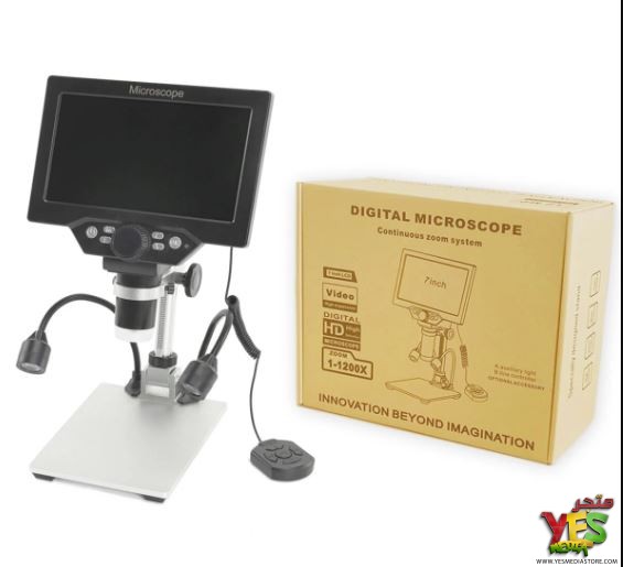 05 مجهر رقمي إلكتروني B1200 بشاشة LCD مقاس 7 بوصة وتكبير 1200X