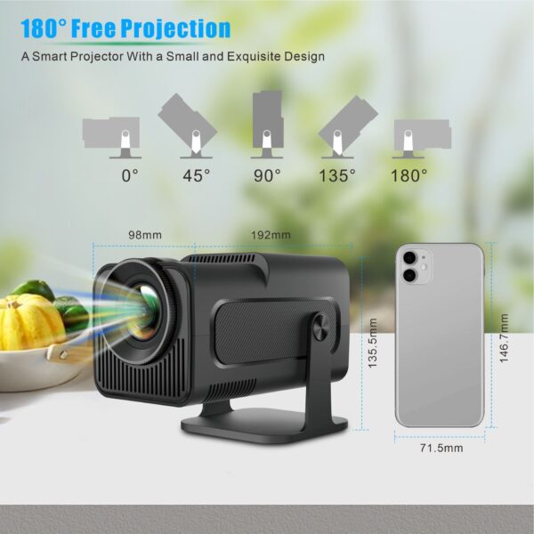 بروجكتور جهاز عرض ذكي محمول Full HD طراز HY320 بنظام Android 11