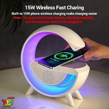 41sbPboSjFL مكبر صوت بلوتوث ذكي 3 في 1 مع شاحن لاسلكي 15 واط ومصباح RGB BT-2301
