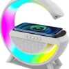 511omRdmlCL._SX466_ مكبر صوت بلوتوث ذكي 3 في 1 مع شاحن لاسلكي 15 واط ومصباح RGB BT-2301