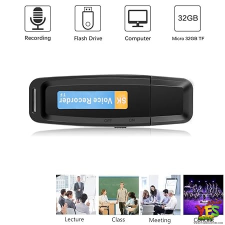 51UvKFImcyL._SY450_ مسجل صوتي صغير 2 في 1 بمنفذ USB (طراز SK-001) للاجتماعات والمحاضرات