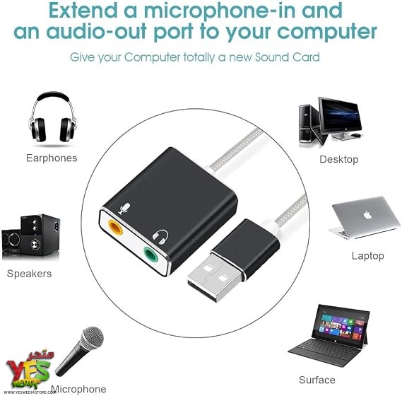 51tjGUCvJbL._AC_SX569_ كرت صوت خارجي USB محول صوت ستيريو وميكروفون