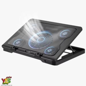 قاعدة تبريد لاب توب 5 مراوح Ncp 065 للمقاسات الكبيرة حتى 17.3 بوصة