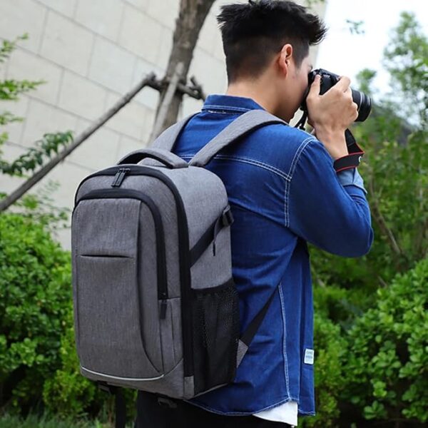 61PBXY9+9eL._AC_SX679_ حقيبة ظهر كاميرا DSLR احترافية ضد الماء ذات سعة كبيرة