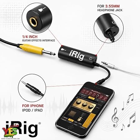 61md7RaD2gL._AC_SY450_ محول iRig لتسجيل وبث الصوت من الميكسر والغيتار للهواتف (AUX)