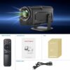 بروجكتور جهاز عرض ذكي محمول Full HD طراز HY320 بنظام Android 11