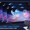 بروجكتور جهاز عرض ذكي محمول Full HD طراز HY320 بنظام Android 11