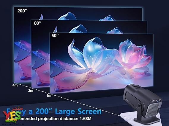 بروجكتور جهاز عرض ذكي محمول Full HD طراز HY320 بنظام Android 11