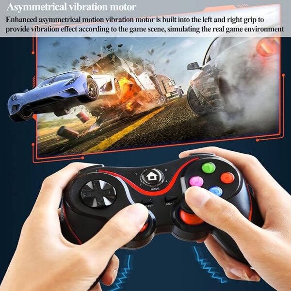 71kkzAWQOSL._AC_SX679_ يد تحكم ألعاب لاسلكية V8 جويستيك مع حامل هاتف