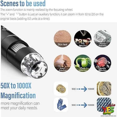 ميكروسكوب لاسلكي 50X-1000X واضاءة LED ميكروسكوب لاسلكي 50X-1000X واضاءة LED
