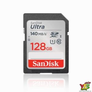 ذاكرة كاميرا SanDisk Ultra بسعة 128 جيجابايت وسرعة نقل 140 ميجابايت/ثانية