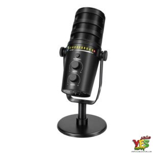 ميكروفون استوديو ديناميكي XLR/USB مع حامل مكتبي