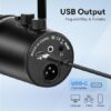 ميكروفون استوديو ديناميكي XLRUSB مع حامل مكتبي (8) ميكروفون استوديو ديناميكي XLR/USB مع حامل مكتبي