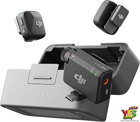 ميكروفون لاسلكي مزدوج DJI Mic Mini مع علبة شحن للاندرويد و الايفون و الكاميرا
