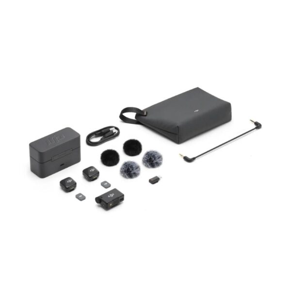 ميكروفون لاسلكي مزدوج DJI Mic Mini مع علبة شحن للاندرويد و الايفون و الكاميرا